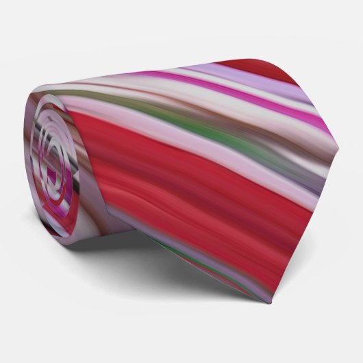 Abstracte #2: Rode vervaging Stropdas (Opgerold)