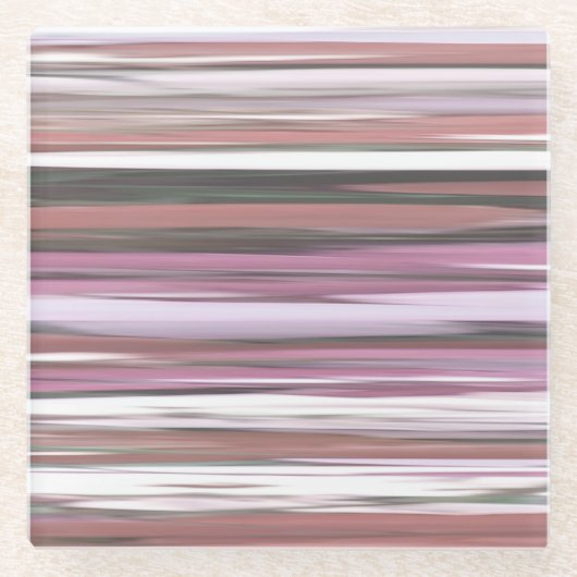 Abstracte #2: Roze vervaging Glazen Onderzetter (Voorkant)