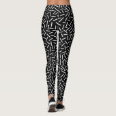 Abstracte 300117 - White on Black Leggings (Achterkant)