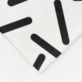Abstracte 300117 - Zwart op wit Fleece Deken (Hoek)