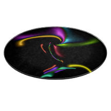 Abstracte 334 Helderkrachtige vormen op zwart