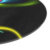 Abstracte 334 Helderkrachtige vormen op zwart Snijplank (Hoek)