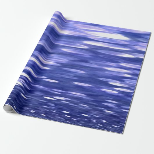 Abstracte #3: Blauwe shimmer Cadeaupapier (Uitgerold)