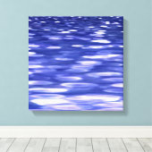 Abstracte #3: Blauwe shimmer Canvas Afdruk (Insitu (Houten vloer))
