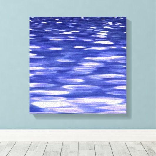 Abstracte #3: Blauwe shimmer Canvas Afdruk (Insitu (Houten vloer))