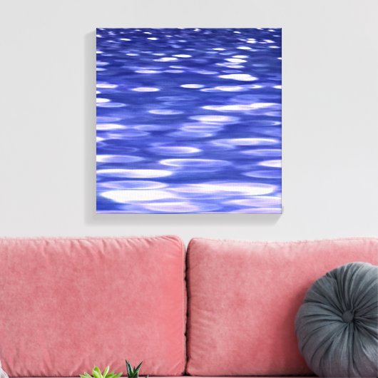 Abstracte #3: Blauwe shimmer Canvas Afdruk (Insitu (Woonkamer))