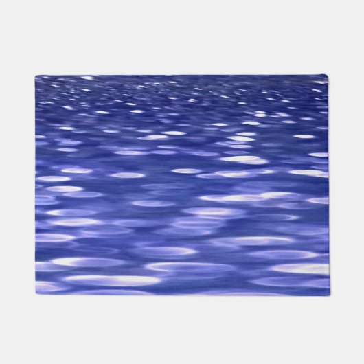 Abstracte #3: Blauwe shimmer Deurmat (Voorkant)