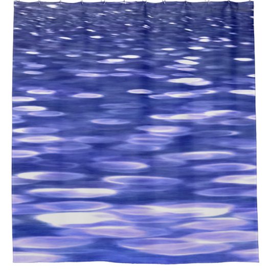 Abstracte #3: Blauwe shimmer Douchegordijn (Voorkant)