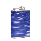 Abstracte #3: Blauwe shimmer Heupfles (Rechts)