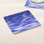 Abstracte #3: Blauwe shimmer Kartonnen Onderzetters (Schuin)