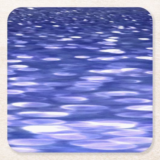 Abstracte #3: Blauwe shimmer Kartonnen Onderzetters (Voorkant)