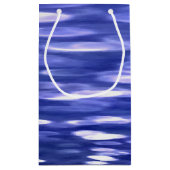 Abstracte #3: Blauwe shimmer Klein Cadeauzakje (Achterkant)