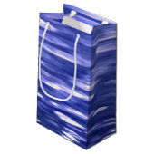 Abstracte #3: Blauwe shimmer Klein Cadeauzakje (Achterkant Gekanteld)