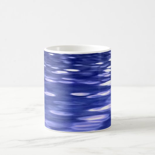 Abstracte #3: Blauwe shimmer Koffiemok (Center)