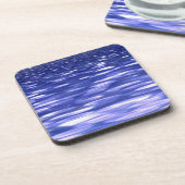 Abstracte #3: Blauwe shimmer Onderzetter (Linkerzijde)