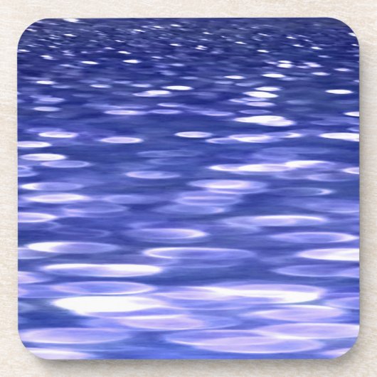 Abstracte #3: Blauwe shimmer Onderzetter (Voorkant)