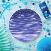 Abstracte #3: Blauwe shimmer Papieren Bordje (Feest)