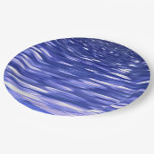 Abstracte #3: Blauwe shimmer Papieren Bordje (Gekanteld)