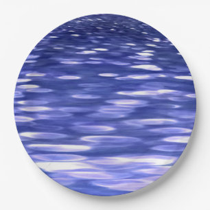 Abstracte #3: Blauwe shimmer Papieren Bordje