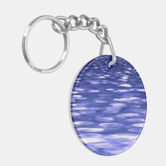 Abstracte #3: Blauwe shimmer Sleutelhanger (Voorkant Links)
