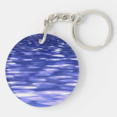 Abstracte #3: Blauwe shimmer Sleutelhanger (Achterkant)