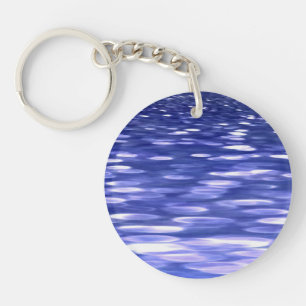 Abstracte #3: Blauwe shimmer Sleutelhanger
