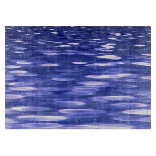 Abstracte #3: Blauwe shimmer Snijplank (Voorkant)