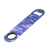 Abstracte #3: Blauwe shimmer Speed Flessenopener (Achterkant Gekanteld)