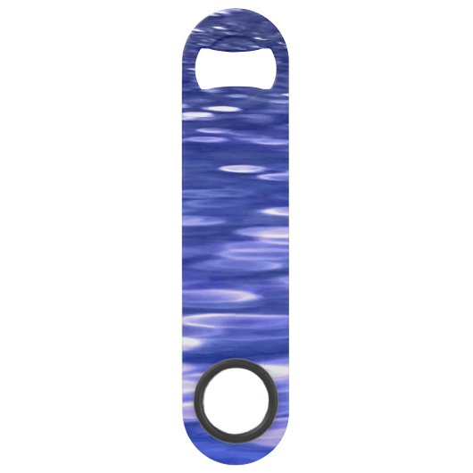 Abstracte #3: Blauwe shimmer Speed Flessenopener (Voorkant)
