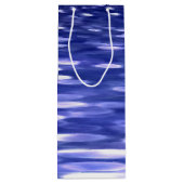 Abstracte #3: Blauwe shimmer Wijn Cadeautas (Achterkant)