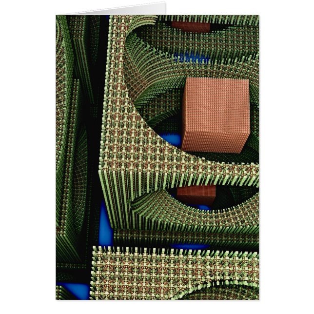 Abstracte 3-D-kaart zonder tekst (Voorkant)