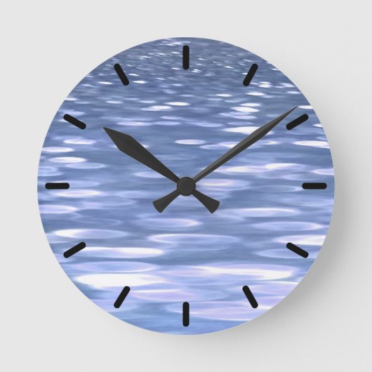 Abstracte #3: De blauwe flikkering van het poeder Ronde Klok (Voorkant)