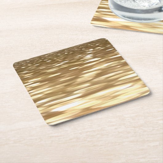 Abstracte #3: Goudsher Kartonnen Onderzetters (Schuin)