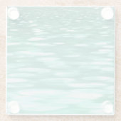 Abstracte #3: Groene Shimmer Glazen Onderzetter (Achterkant)