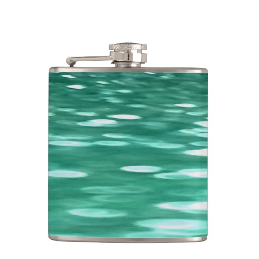 Abstracte #3: Groene Shimmer Heupfles (Voorkant)