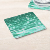 Abstracte #3: Groene Shimmer Kartonnen Onderzetters (Schuin)
