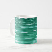 Abstracte #3: Groene Shimmer Koffiemok (Voorkant links)