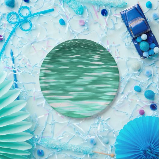 Abstracte #3: Groene Shimmer Papieren Bordje (Feest)