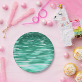 Abstracte #3: Groene Shimmer Papieren Bordje (Feest)