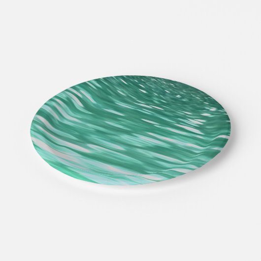 Abstracte #3: Groene Shimmer Papieren Bordje (Gekanteld)