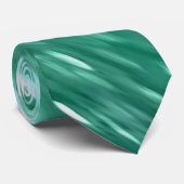 Abstracte #3: Groene Shimmer Stropdas (Opgerold)