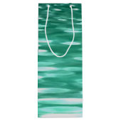 Abstracte #3: Groene Shimmer Wijn Cadeautas (Achterkant)