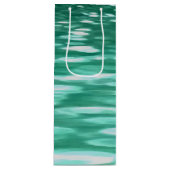 Abstracte #3: Groene Shimmer Wijn Cadeautas (Voorkant)