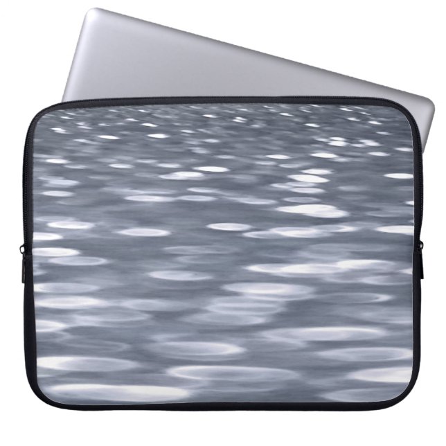 Abstracte #3: Gunmetal shimmer Laptop Sleeve (Voorkant)