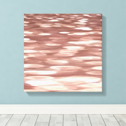 Abstracte #3: Koper Roos Gold-immer Canvas Afdruk (Insitu (Houten vloer))