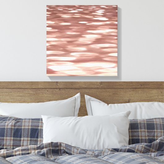 Abstracte #3: Koper Roos Gold-immer Canvas Afdruk (Insitu (Slaapkamer))