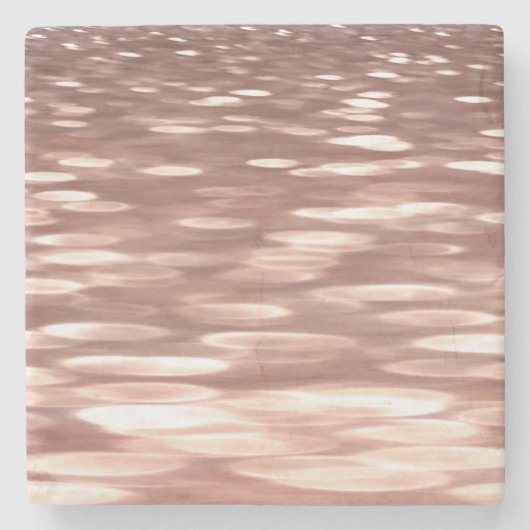 Abstracte #3: Koper Roos Gold-immer Stenen Onderzetter (Voorkant)