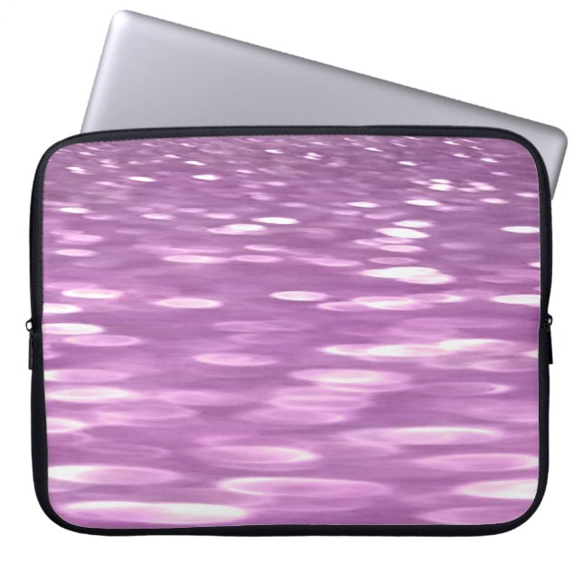 Abstracte #3: Lila Shimmer Laptop Sleeve (Voorkant)
