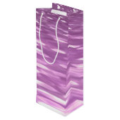 Abstracte #3: Lila Shimmer Wijn Cadeautas (Achterkant Gekanteld)