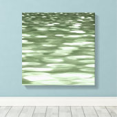 Abstracte #3: Olijfgroene blauwvis Canvas Afdruk (Insitu (Houten vloer))